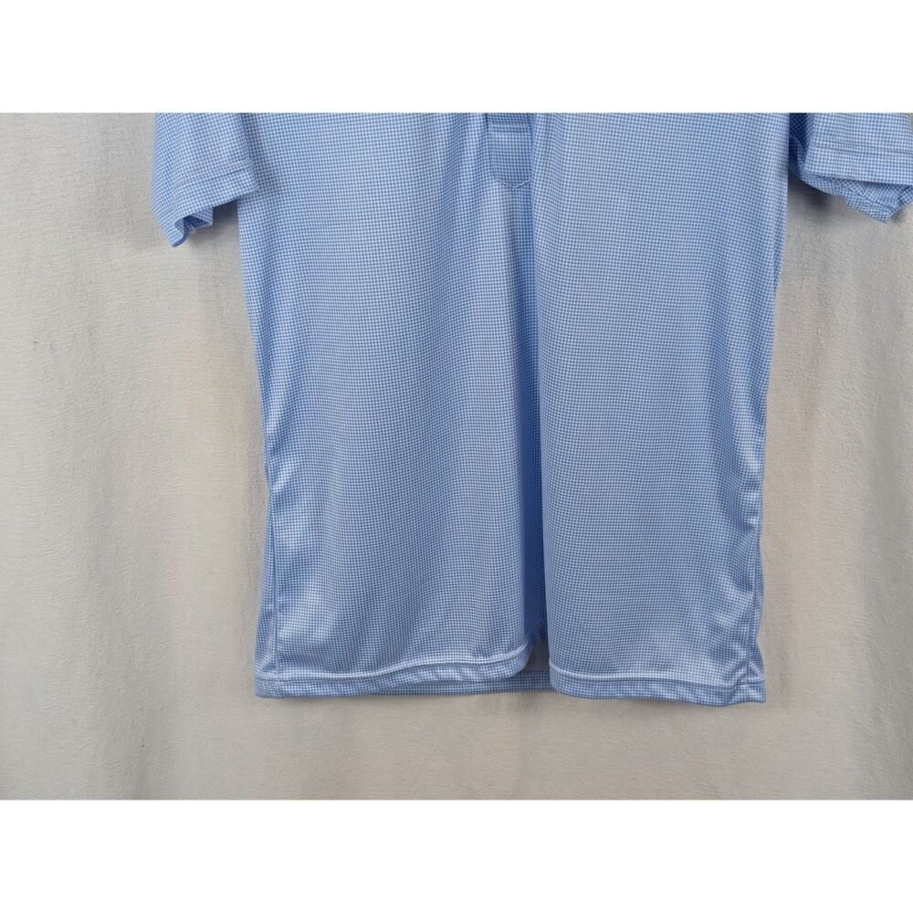 Collars & Co Blue Plaid Polo Shirt Men's Size Small - Picture 3 of 10